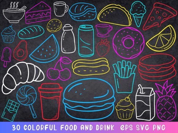 Food Clipart, Colorful Food Doodle Svg: A Practical Guide for Creators