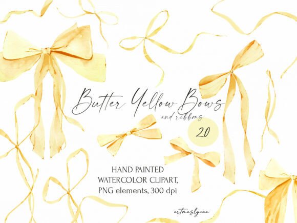 Unlocking Creativity with Watercolor Pastel Yellow Bows and Butter Yellow Ribbons
